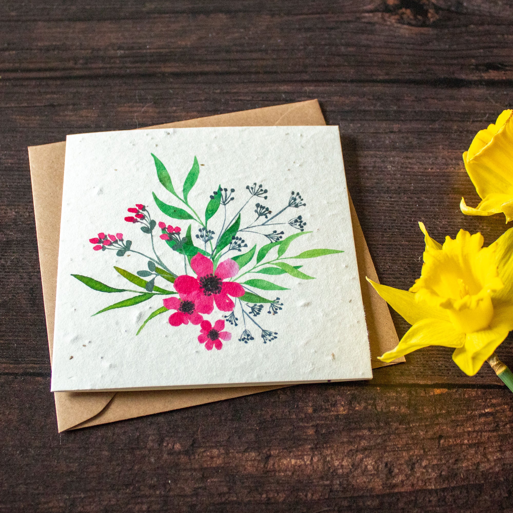 Plantable Greetings Card - Flower Bunch | Greetings Card - The Naughty Shrew
