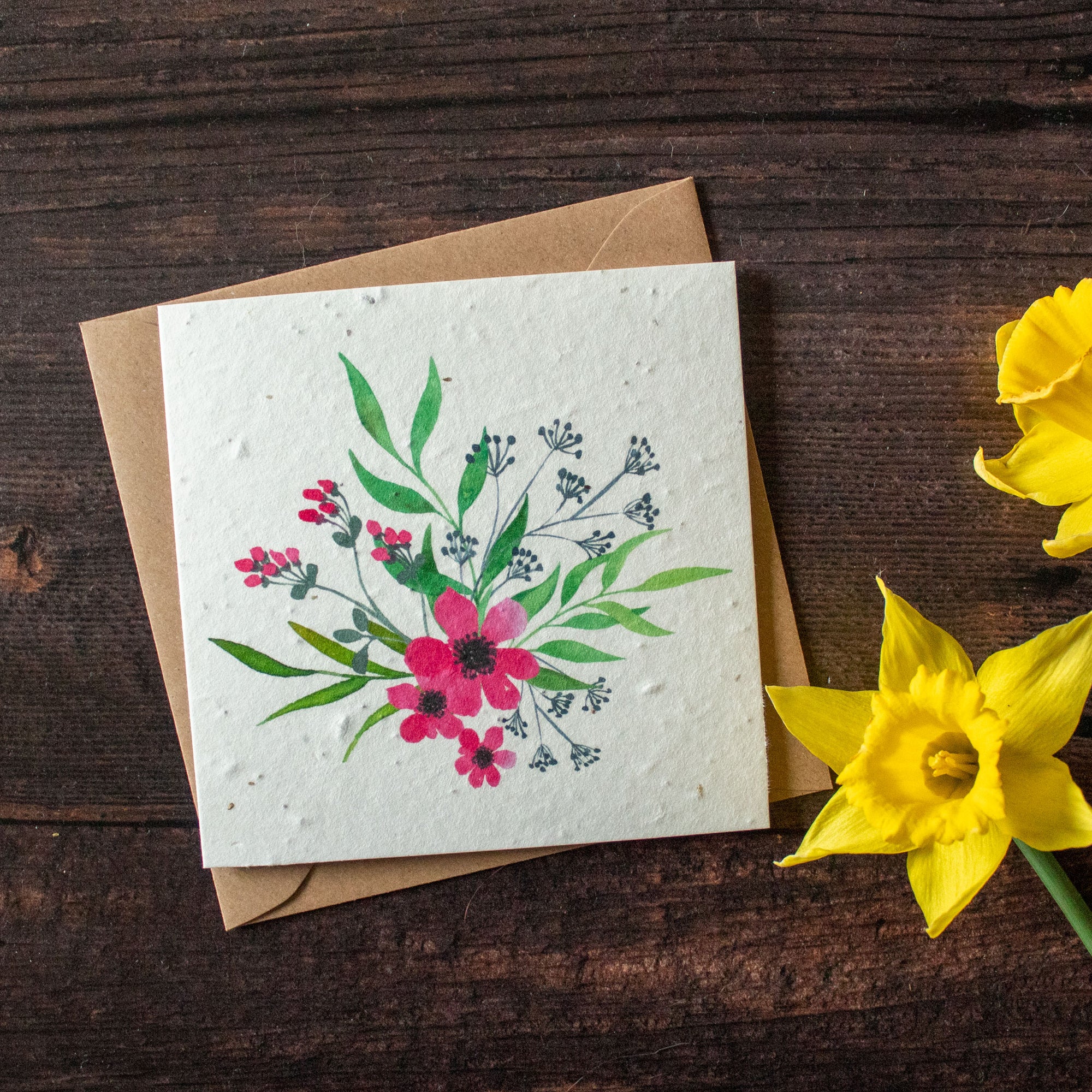 Plantable Greetings Card - Flower Bunch | Greetings Card - The Naughty Shrew