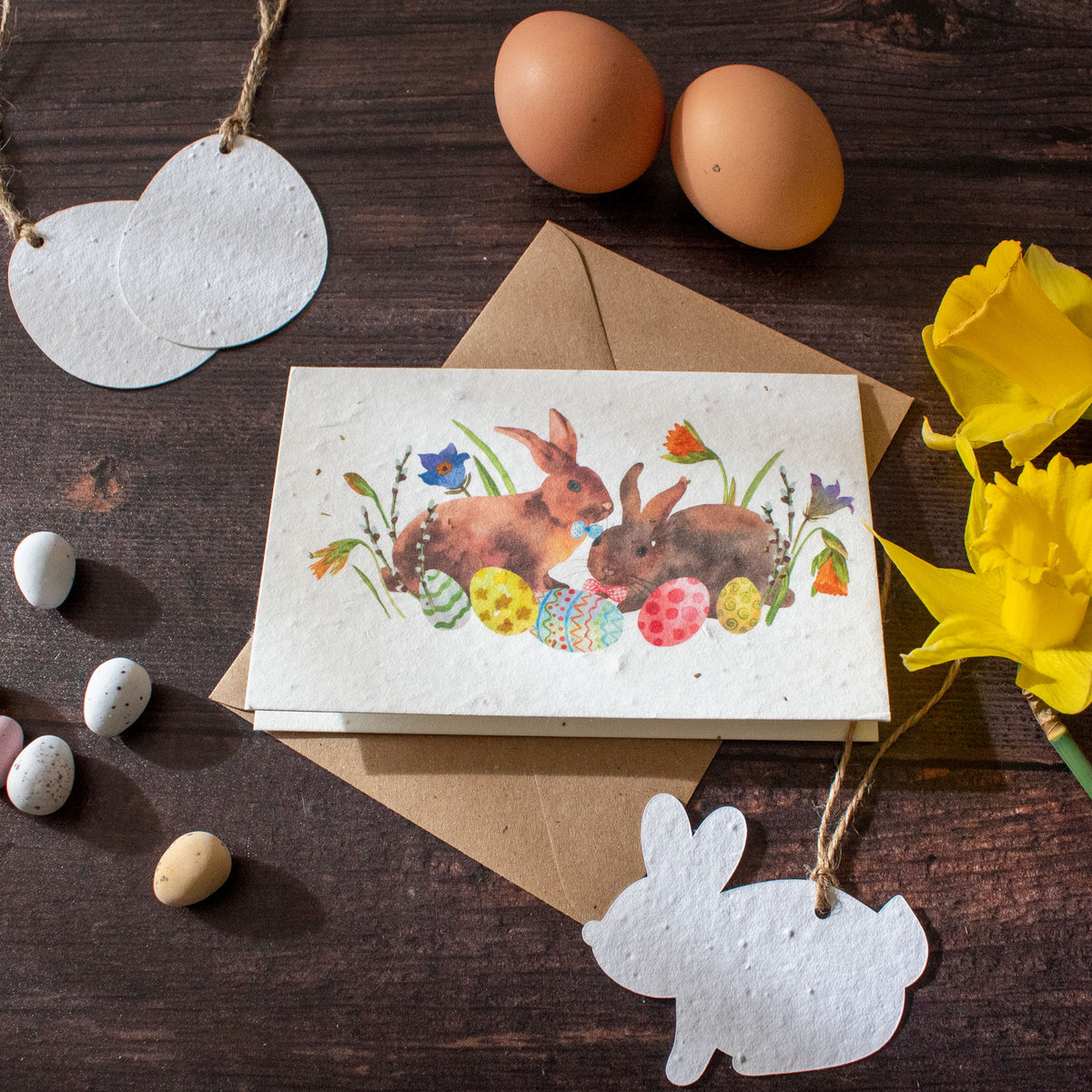 Plantable Easter Card - Easter Bunnies | Greetings Card - The Naughty Shrew