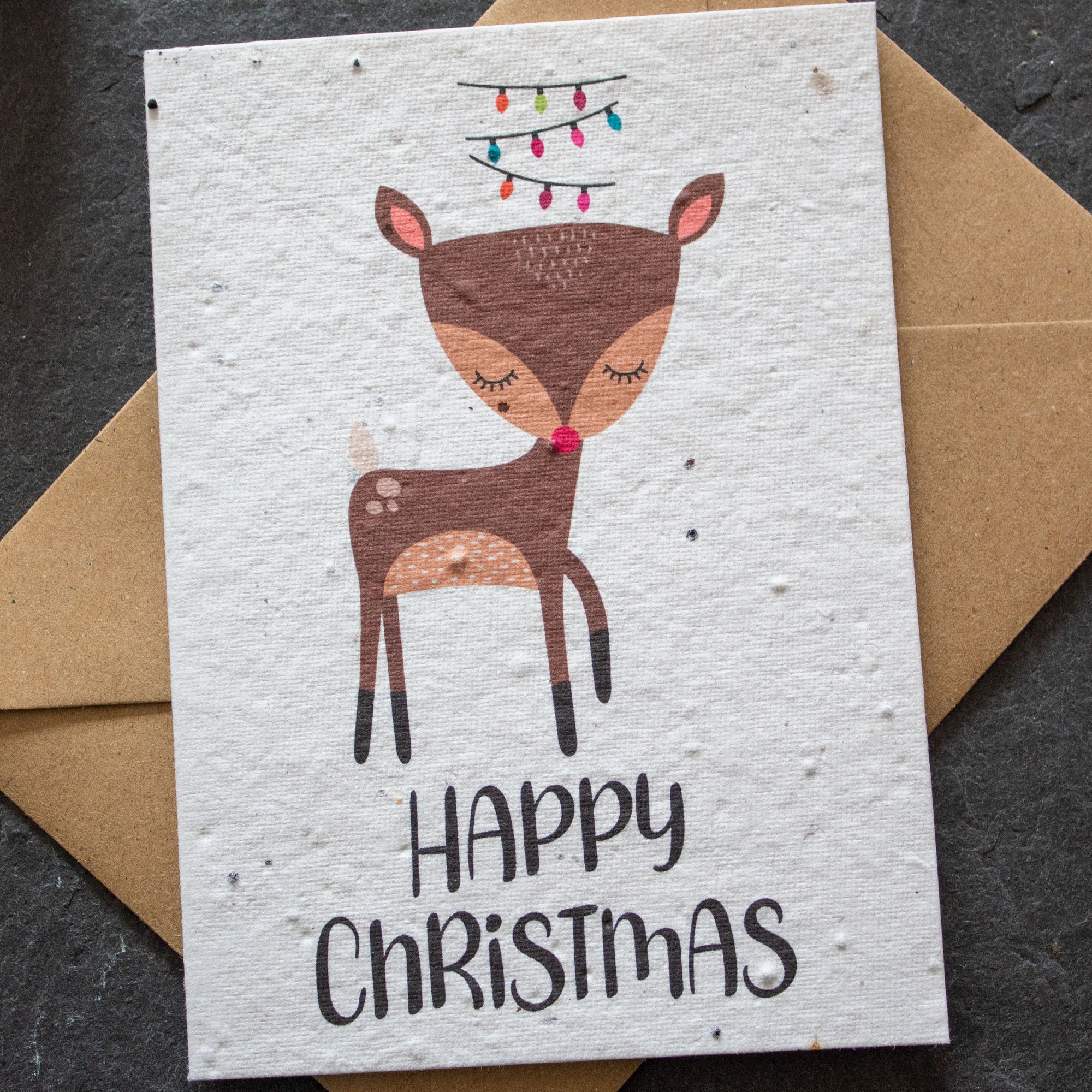 Plantable Christmas Card - Reindeer | Greetings Card - The Naughty Shrew