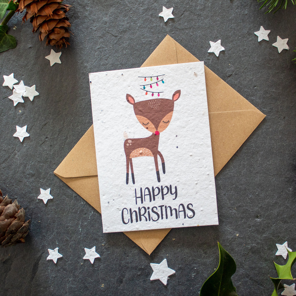 Plantable Christmas Card - Reindeer | Greetings Card - The Naughty Shrew