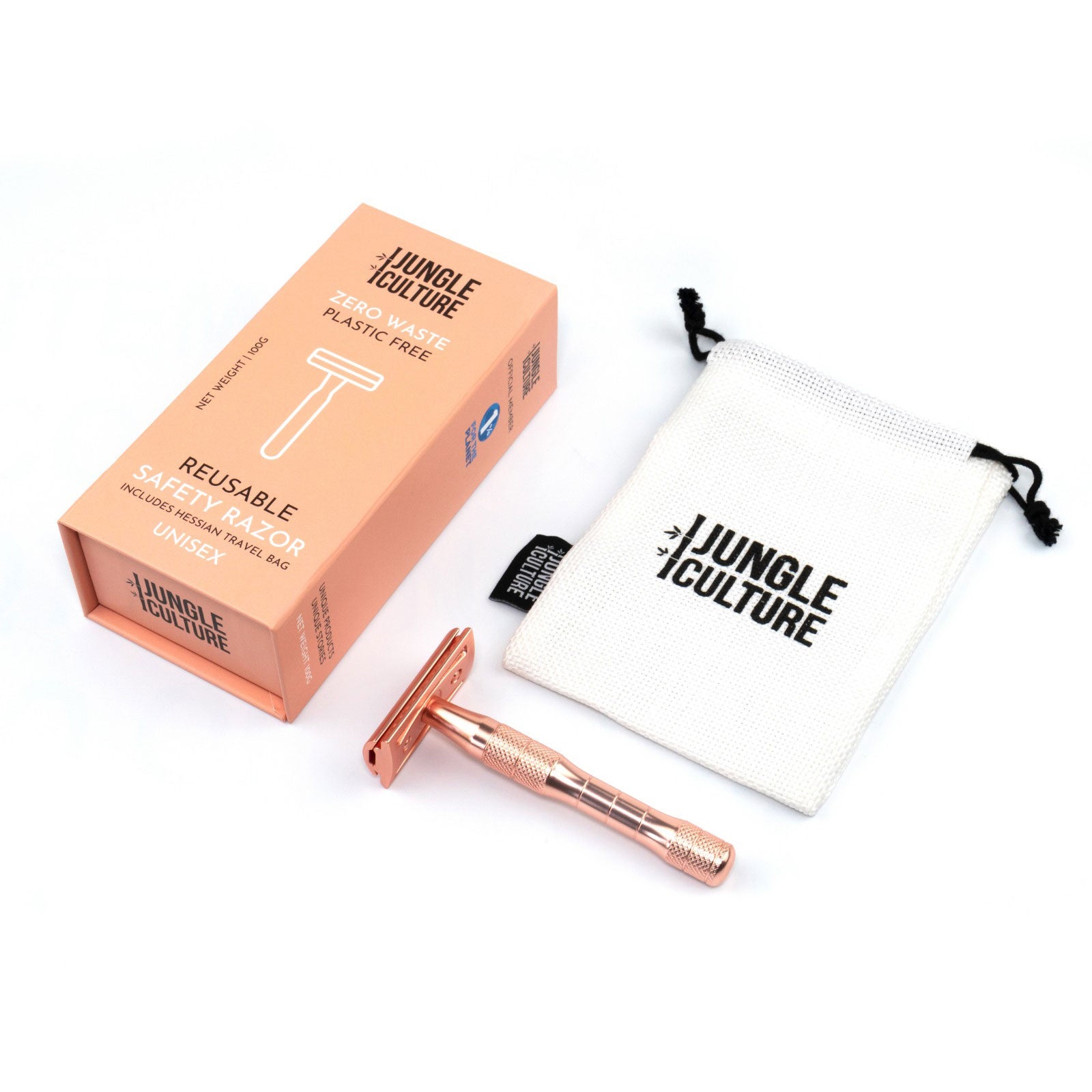 Reusable, Unisex Safety Razor - Rose Gold | Safety Razor - The Naughty Shrew