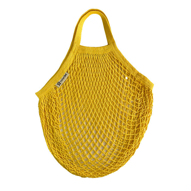 Short Handled Organic Cotton String Bag - Sunflower Yellow