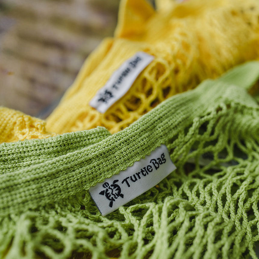 Short Handled Organic Cotton String Bag - Sunflower Yellow