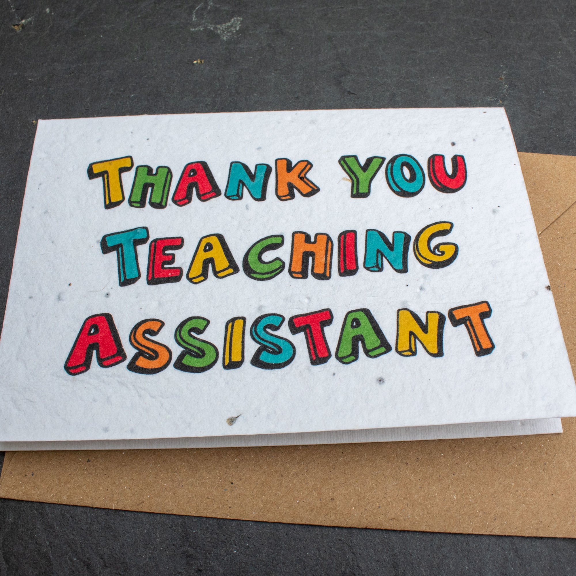 Plantable Card - Thank You Teaching Assistant | Greetings Card - The Naughty Shrew