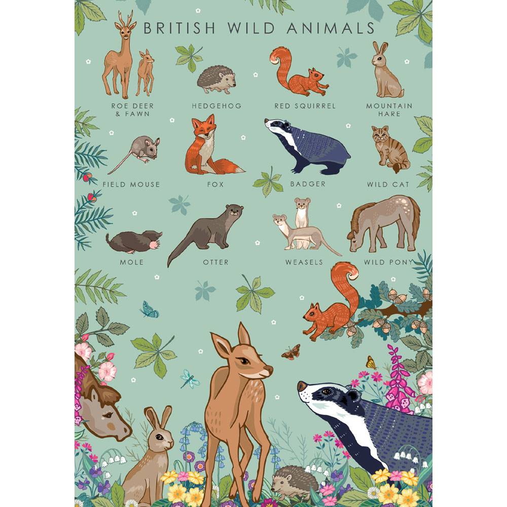 Greetings Card - British Wild Animals