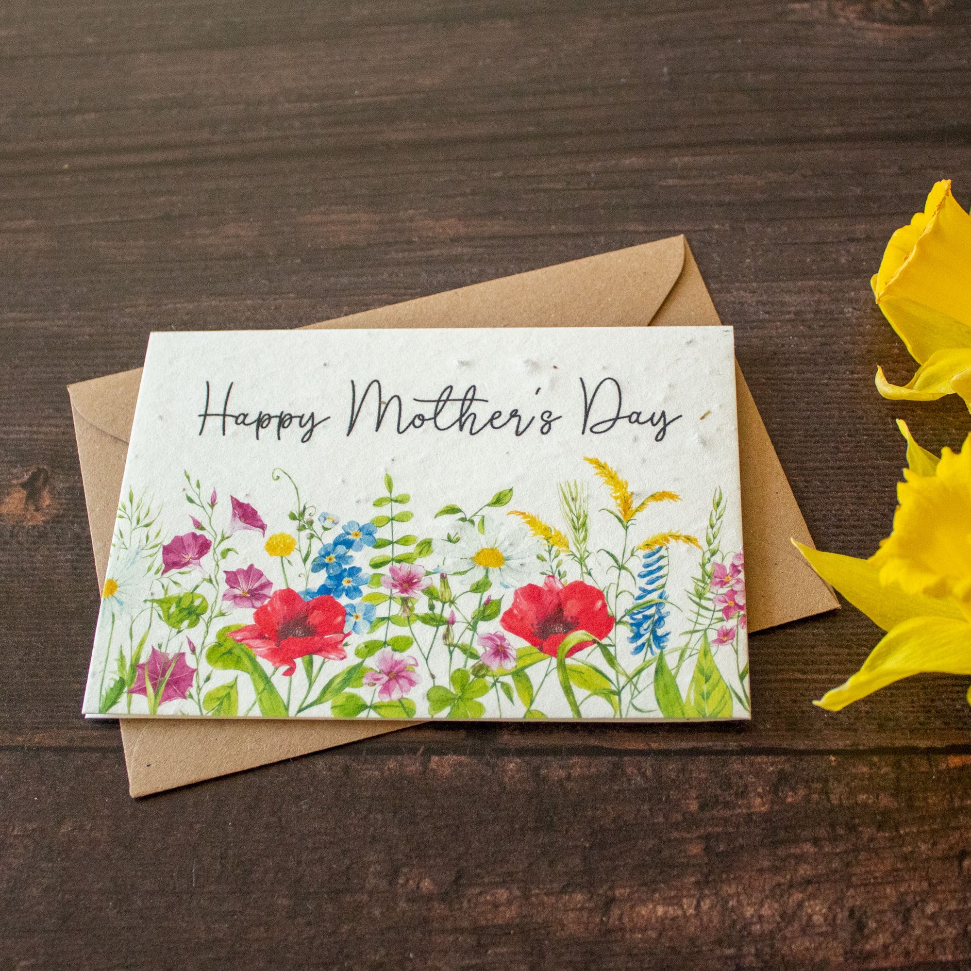 Plantable Mother's Day Card - Wildflower Meadow | Greetings Card - The Naughty Shrew