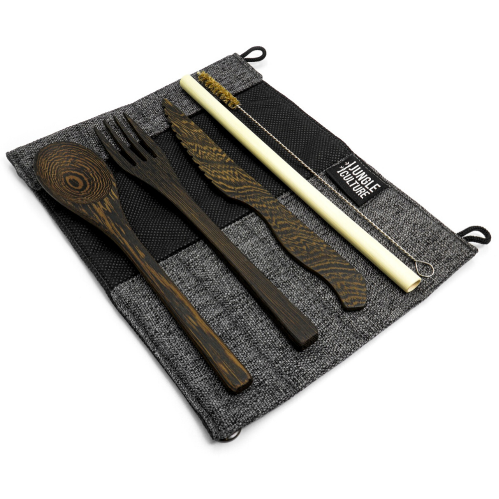 Wooden Cutlery Set in Dark Grey | Cutlery Set - The Naughty Shrew